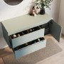 1200mm Green Fluted Wall Hung Countertop Vanity Unit - Melbourne
