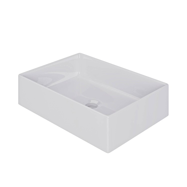 600mm Blue Fluted Wall Hung Countertop Vanity Unit with Basin - Melbourne