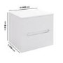 600mm White Fluted Wall Hung Countertop Vanity Unit - Melbourne