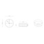 600mm White Fluted Wall Hung Countertop Vanity Unit with Basin - Melbourne 