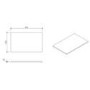 800mm White Fluted Wall Hung Countertop Vanity Unit - Melbourne