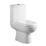 Modern Freestanding Bath Suite with Curved Toilet & Corner Sink