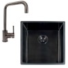 Reginox Gunmetal 440x440 Stainless Steel Sink &amp; Tap Pack