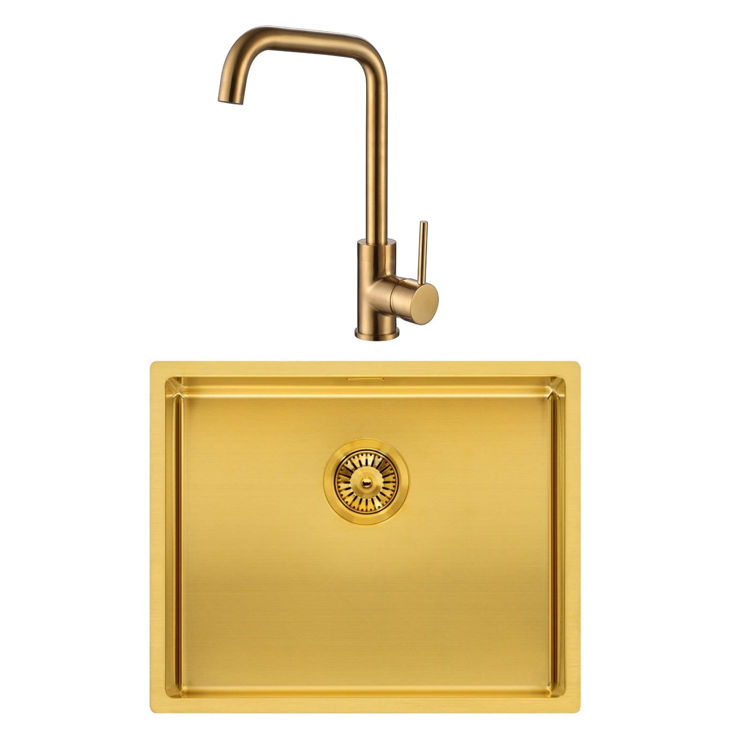 Reginox Single Bowl Kitchen Sink & Kitchen Mixer Tap in Gold