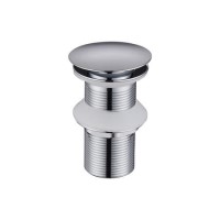 Chrome Click Clack Unslotted Basin Waste - Better Bathrooms Chrome Click Clack Unslotted Basin Waste - Better Bathrooms