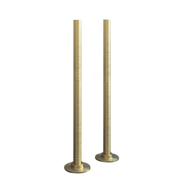 Brushed Brass Radiator Pipe Covers 300mm