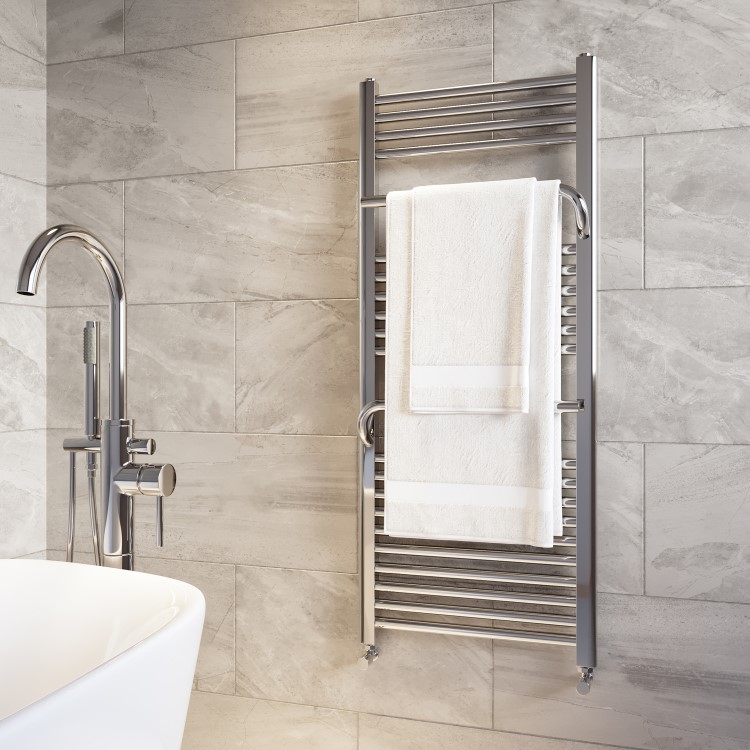 Chrome Towel Radiator 1200 x 500mm - Nazco