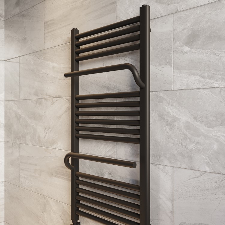 Black Towel Radiator 1000 x 500mm - Nazco