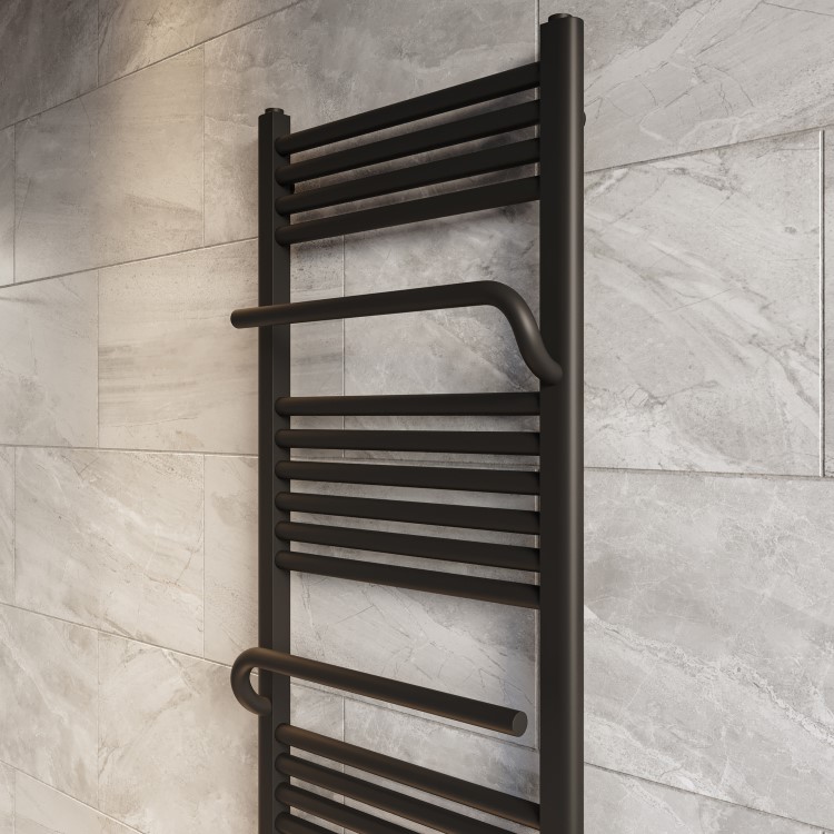 Black Towel Radiator 1600 x 500mm - Nazco