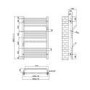 Black Towel Radiator 800 x 500mm with Pipe Kit and Straight Valves – Nazco