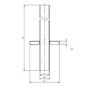Black Towel Radiator 800 x 500mm with Pipe Kit and Straight Valves – Nazco