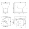 Park Royal Traditional Back to Wall Toilet with Soft Close Seat