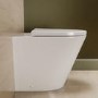 Newport Back to Wall Rimless Toilet with Soft Close Seat & Concealed Cistern With Brushed Brass Push Button