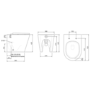 Newport Back to Wall Rimless Toilet with Soft Close Seat & Concealed Cistern With Matt Black Push Button