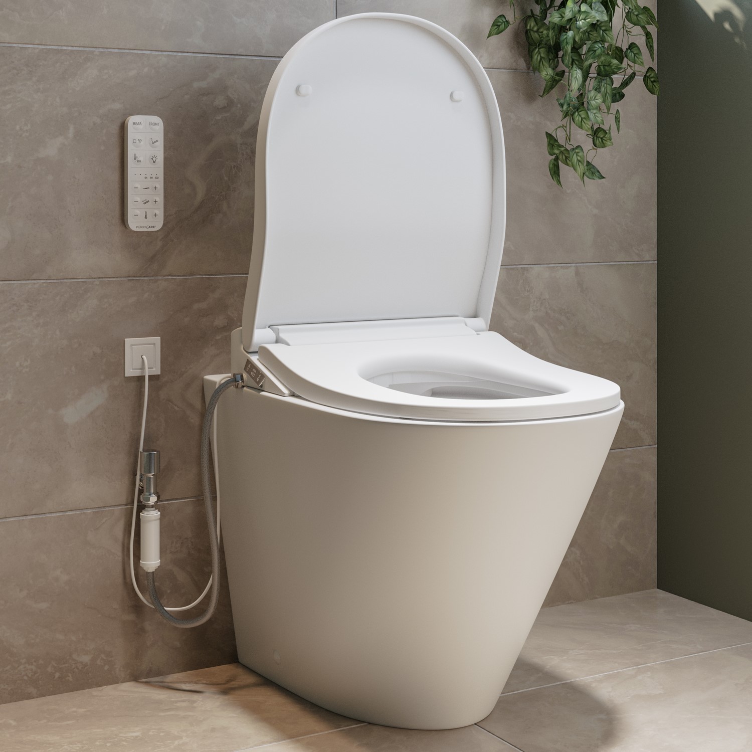 Newport Back to Wall Smart Bidet Japanese Toilet Heated Seat