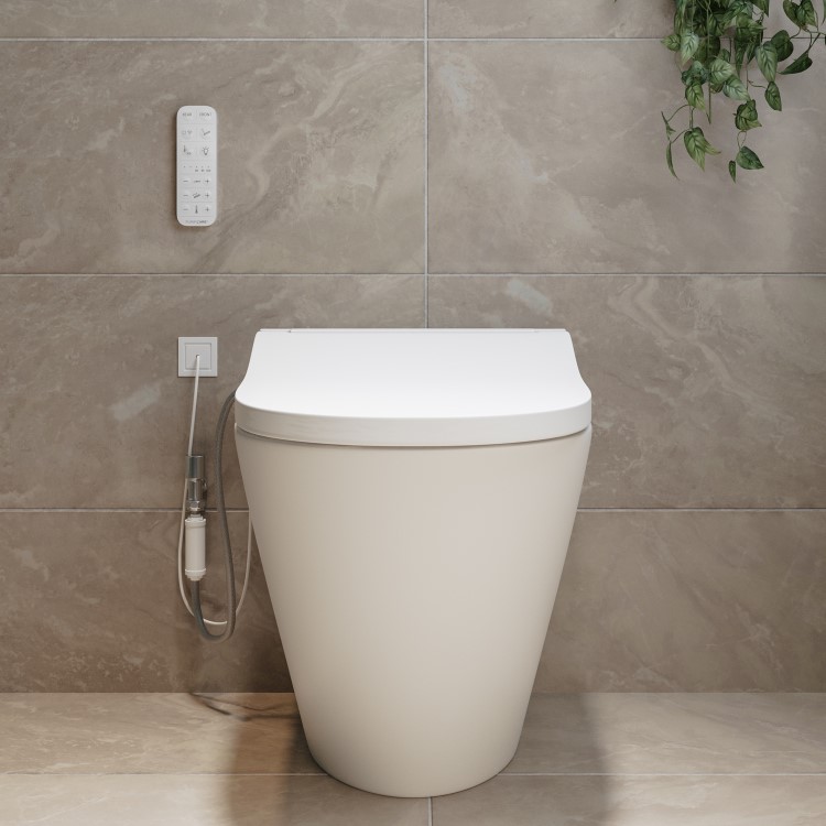 Newport Back to Wall Smart Bidet Japanese Toilet with Heated Seat - Purificare
