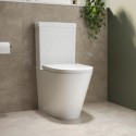 BUN/BeBa_25883/77066 Close Coupled Rimless Short Projection Toilet with Soft Close Seat - Newport