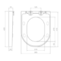 Matt Black Close Coupled Rimless Closed Back Short Projection Toilet with Brushed Brass Button and Tornado Flush - Newport