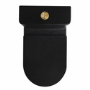 Matt Black Close Coupled Rimless Closed Back Short Projection Toilet with Brushed Brass Button and Tornado Flush - Newport