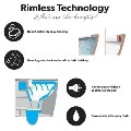 Matt White Wall Hung Rimless Short Projection Toilet with Soft Close Seat - Newport