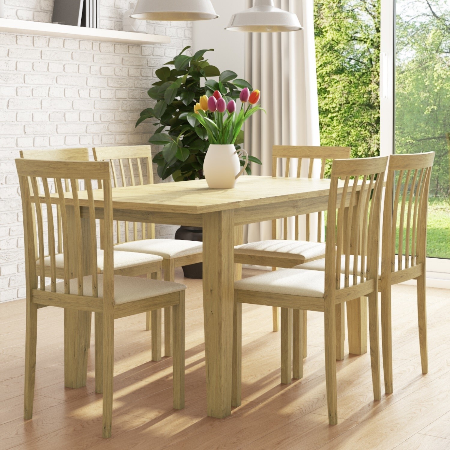 New Haven Set With Oak Extendable Dining Table 6 Chairs With Bun Nha027 70482 Ebay New Haven Set With Oak Extendable Dining Table 6 Chairs With Bun Nha027 70482 Ebay