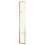 800mm Brushed Brass Grid Shower Screen for Wet Room & Walk In Shower with 300mm Hinged Panel - Nova