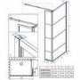 1000mm Black Grid Shower Screen for Wet Room & Walk In Shower with 300mm Hinged Panel - Nova