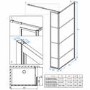 900mm Black Grid Shower Screen for Wet Room & Walk In Shower with 300mm Hinged Panel - Nova