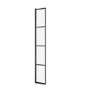900mm Black Grid Shower Screen for Wet Room & Walk In Shower with 300mm Hinged Panel - Nova
