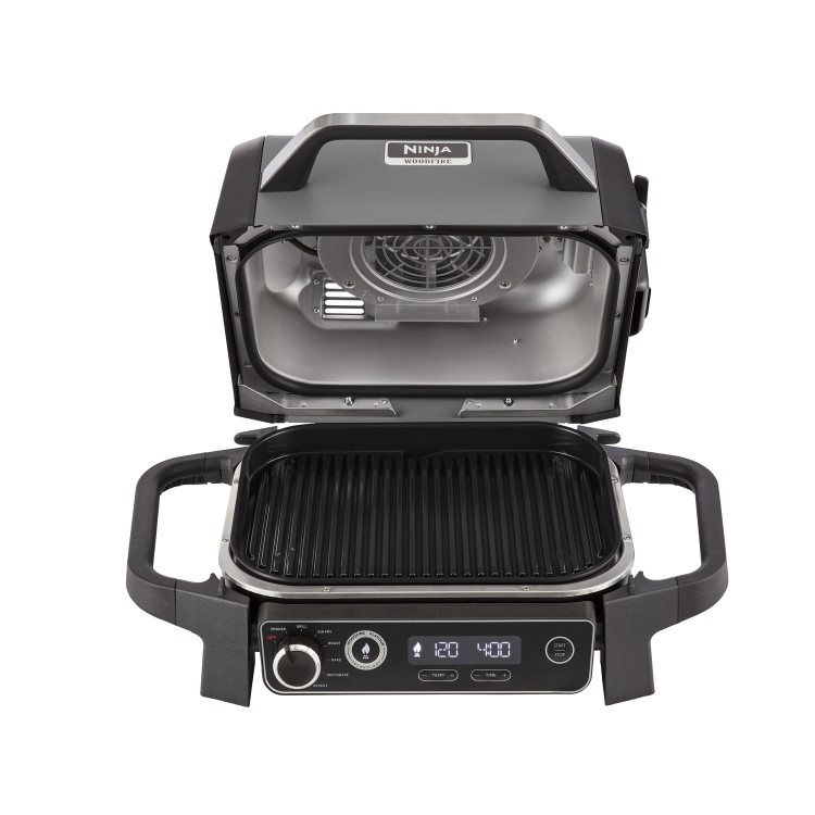 Refurbished Ninja OG701UKGRILLKIT Electric BBQ Grill & Smoker with Cover and Stand