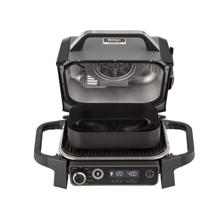 Refurbished Ninja OG701UKGRILLKIT Electric BBQ Grill & Smoker with Cover and Stand