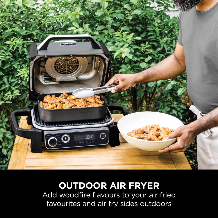 Refurbished Ninja OG701UKGRILLKIT Electric BBQ Grill & Smoker with Cover and Stand