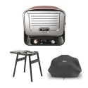 BUN/OO101UK/97229 Ninja OO101UK Ninja Woodfire Outdoor Oven Artisan Pizza Maker and BBQ Smoker - Terracotta/Steel with Stand and Cover