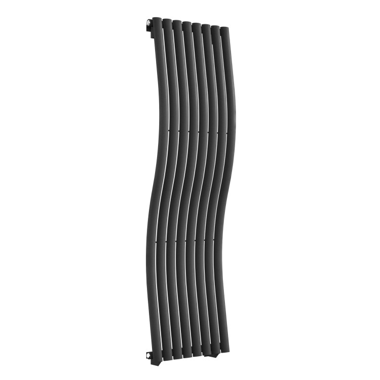 Vertical Wave Radiator Anthracite Vertical Wave Designer Single Panel Radiator 1600 x 470mm ...