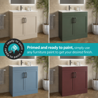 800mm Paintable Freestanding Vanity Unit with Basin - Orlando