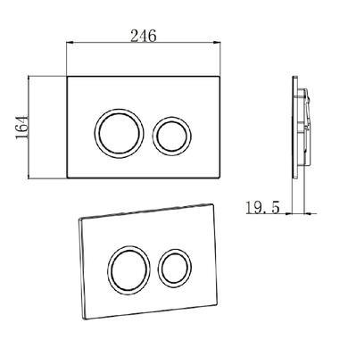 Fluted Wall Hung Rimless Toilet with Soft Close Seat, Matt Black Mechanical Flush Plate, 1168mm Frame & Cistern – Oregon