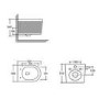 Fluted Wall Hung Rimless Toilet with Soft Close Seat, Matt Black Pneumatic Flush Plate, 820mm Frame & Cistern – Oregon