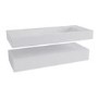 1200mm White Wall Hung Double Vanity Unit with Rectangular Basin - Oslo