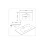 1000mm Black Toilet and Sink Unit with Round Toilet and Brushed Brass Push Button - Palma