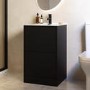500mm Black Freestanding Vanity Unit with Basin - Palma
