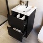 500mm Black Freestanding Vanity Unit with Basin - Palma