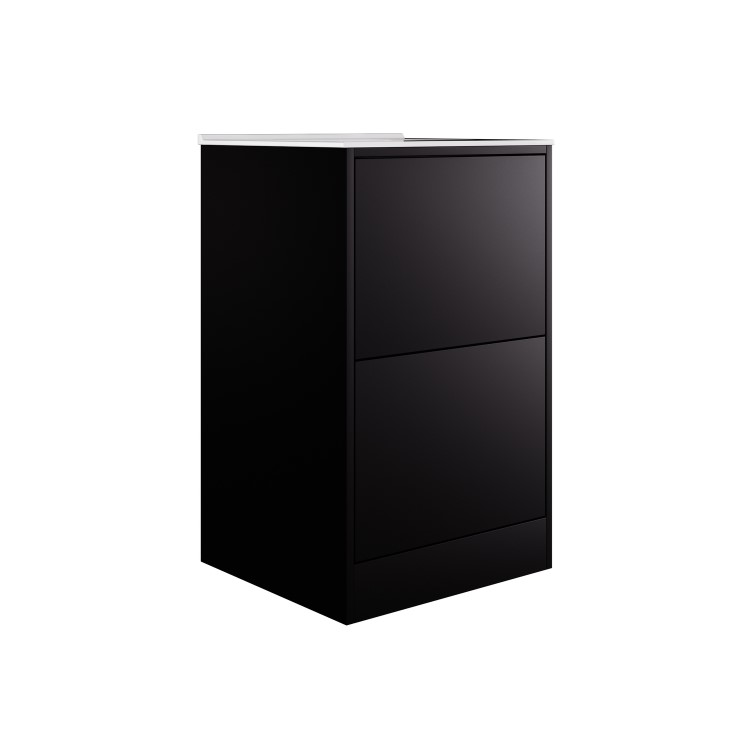 500mm Black Freestanding Vanity Unit with Basin - Palma