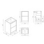 500mm Black Freestanding Vanity Unit with Basin - Palma