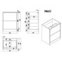 1100mm Black Left Hand Toilet and Sink Unit with Marble Countertop Basin and Chrome Fittings - Palma