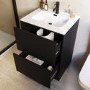 600mm Black Freestanding Vanity Unit with Basin - Palma