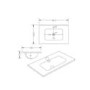 600mm Black Wall Hung Vanity Unit with Basin - Palma