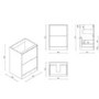 600mm Oak Wood Effect Freestanding Vanity Unit with Basin - Palma