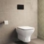 Palma Wall Hung Toilet 1160mm Pneumatic Frame & Cistern & Matte Black Flush Plate