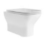 Wall Hung Rimless Toilet with Soft Close Seat, Brushed Brass Pneumatic Flush Plate, 1168mm Frame & Cistern – Palma