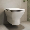 BUN/PALWH/96777 Wall Hung Rimless Toilet with Soft Close Seat - Palma